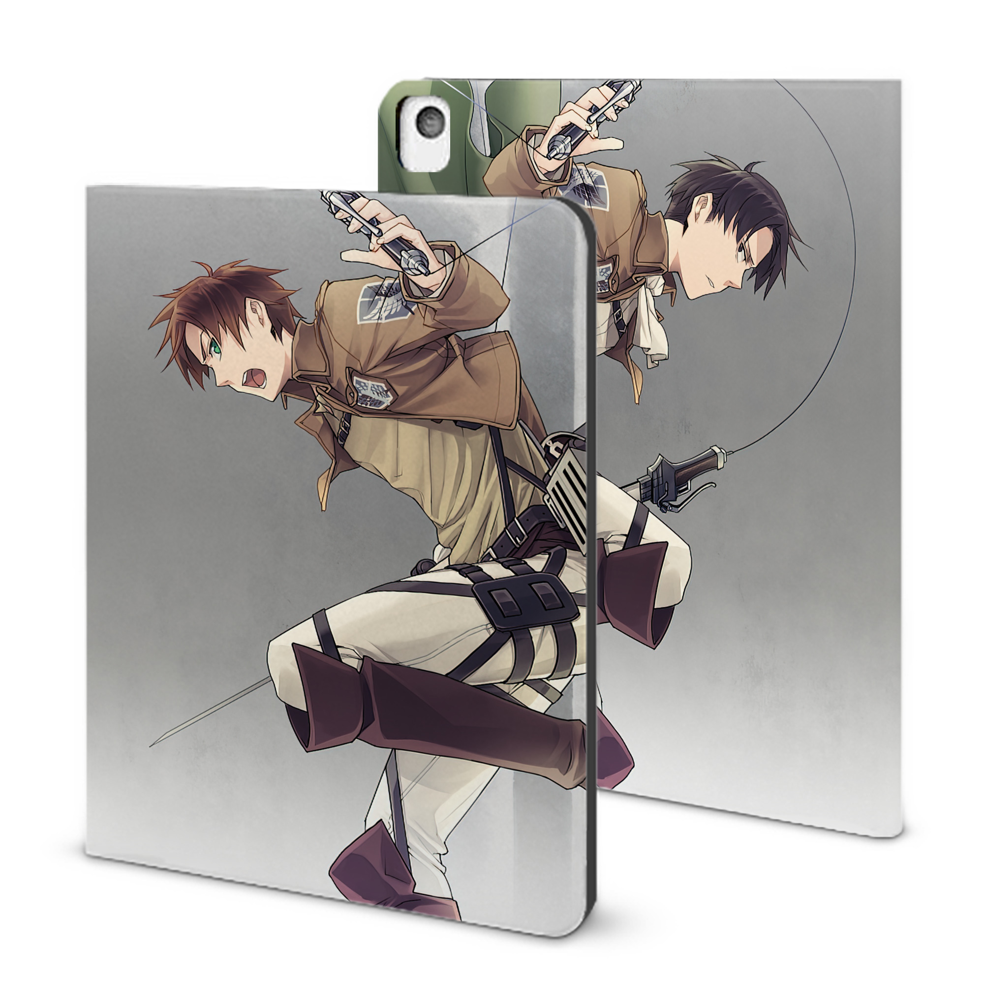 （画像用） 進撃の巨人 Attack on Titan IPadケース ペンホルダー付き ブックスタイルデザイン